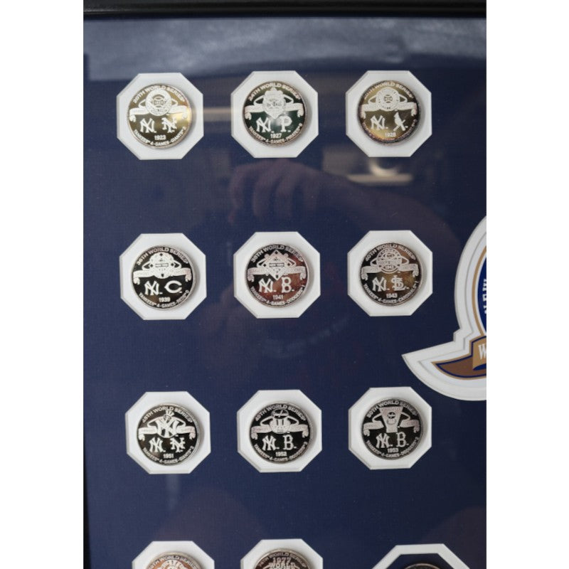 New York Yankees 27 World Series Championships Framed Coin Collage LE 21/270 HM COA