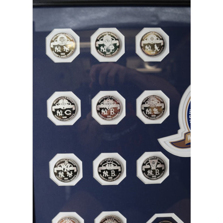 New York Yankees 27 World Series Championships Framed Coin Collage LE 21/270 HM COA