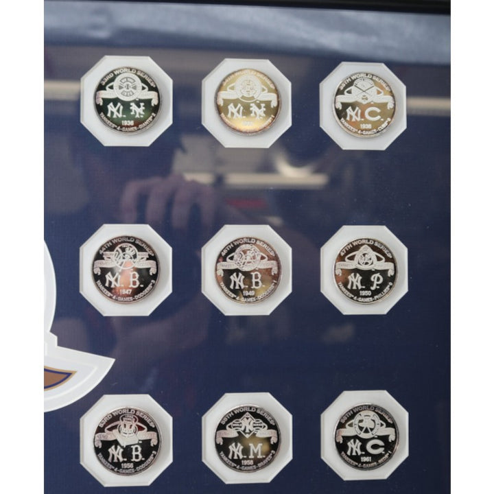 New York Yankees 27 World Series Championships Framed Coin Collage LE 21/270 HM COA