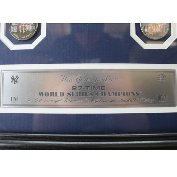 New York Yankees 27 World Series Championships Framed Coin Collage LE 21/270 HM COA