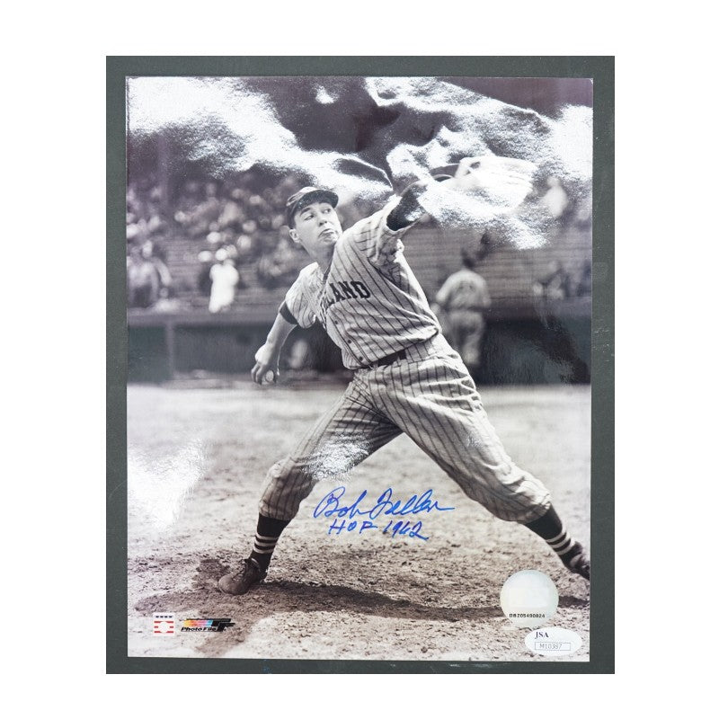Bob Feller Cleveland Indians Autographed Inscribed 8x10 Photo JSA COA