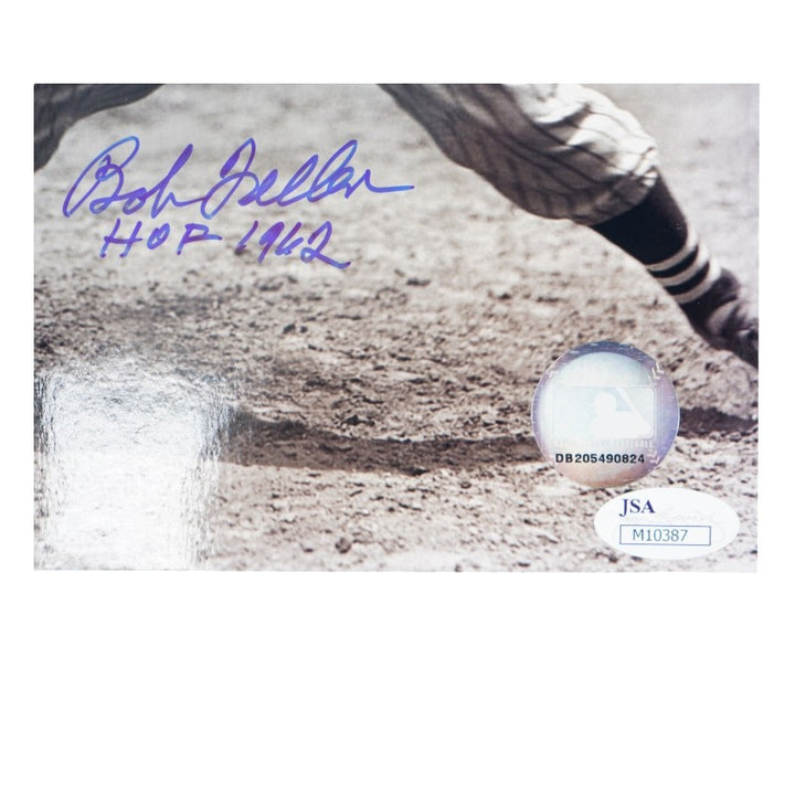 Bob Feller Cleveland Indians Autographed Inscribed 8x10 Photo JSA COA