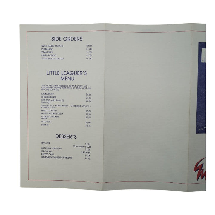Don Mattingly New York Yankees Autographed Mattingly's Restaurant Menu Steiner COA