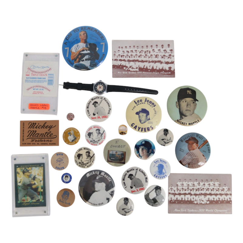 Mickey Mantle New York Yankees Vintage Pin Set Includes 27 Items