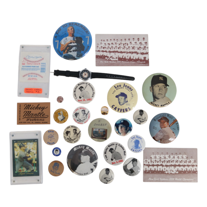 Mickey Mantle New York Yankees Vintage Pin Set Includes 27 Items
