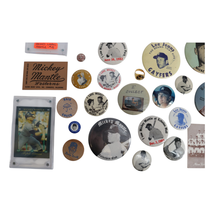 Mickey Mantle New York Yankees Vintage Pin Set Includes 27 Items