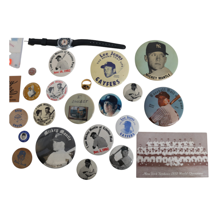 Mickey Mantle New York Yankees Vintage Pin Set Includes 27 Items