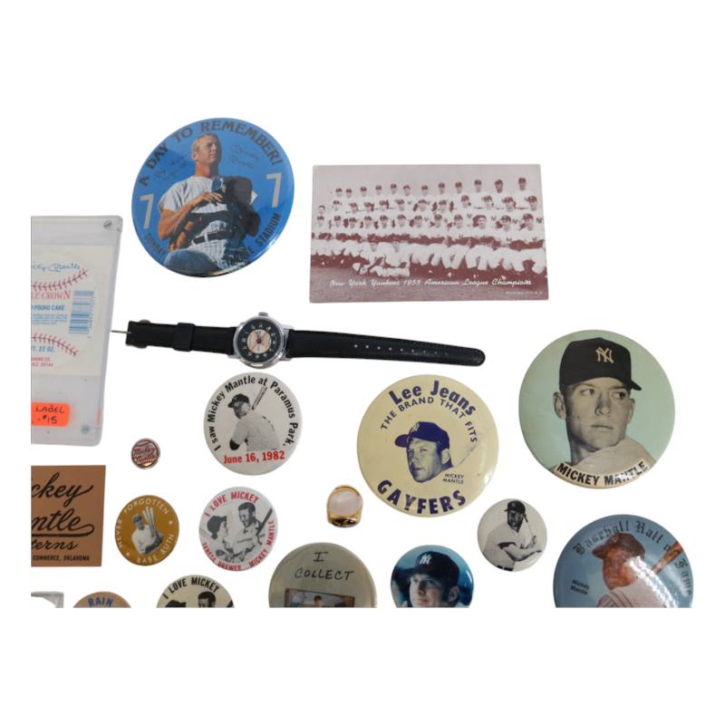 Mickey Mantle New York Yankees Vintage Pin Set Includes 27 Items