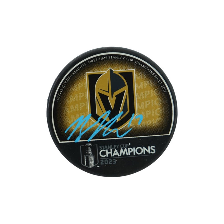 Ben Hutton Las Vegas Golden Knights Autographed Stanley Cup Logo Puck Fanatics Auth