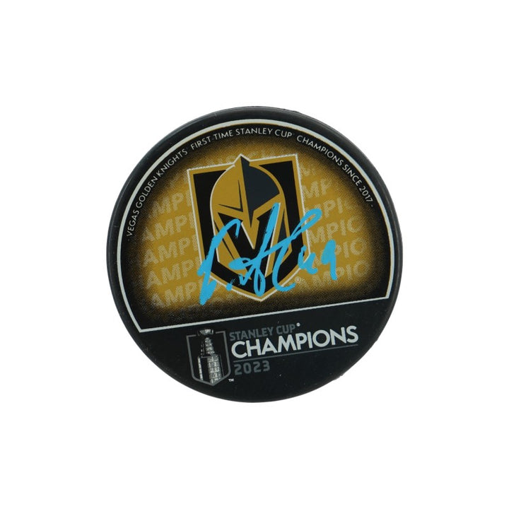 Ivan Barbashev Las Vegas Golden Knights Autographed Stanley Cup Logo Puck Fanatics Auth