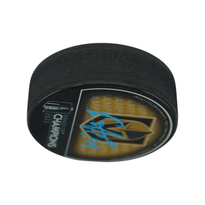 Ivan Barbashev Las Vegas Golden Knights Autographed Stanley Cup Logo Puck Fanatics Auth