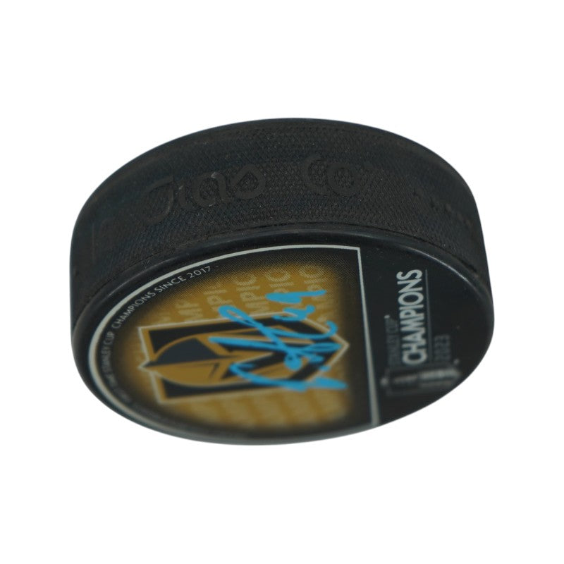 Ivan Barbashev Las Vegas Golden Knights Autographed Stanley Cup Logo Puck Fanatics Auth