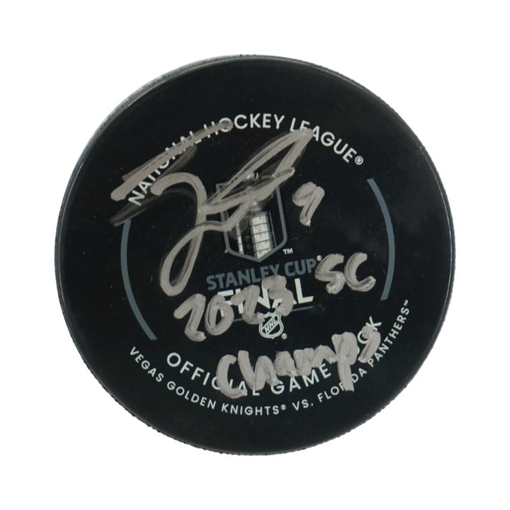 Jack Eichel Las Vegas Golden Knights Autographed Inscribed Stanley Cup Final Puck Fanatics Auth