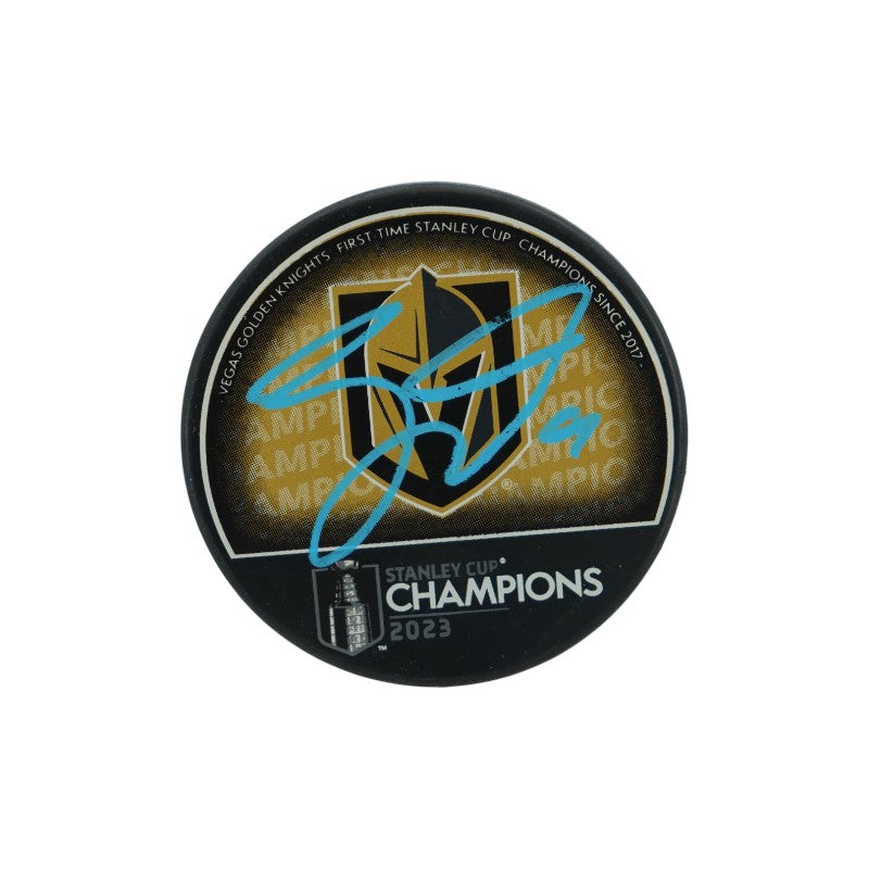 Jack Eichel Las Vegas Golden Knights Autographed Stanley Cup Logo Puck Fanatics Auth