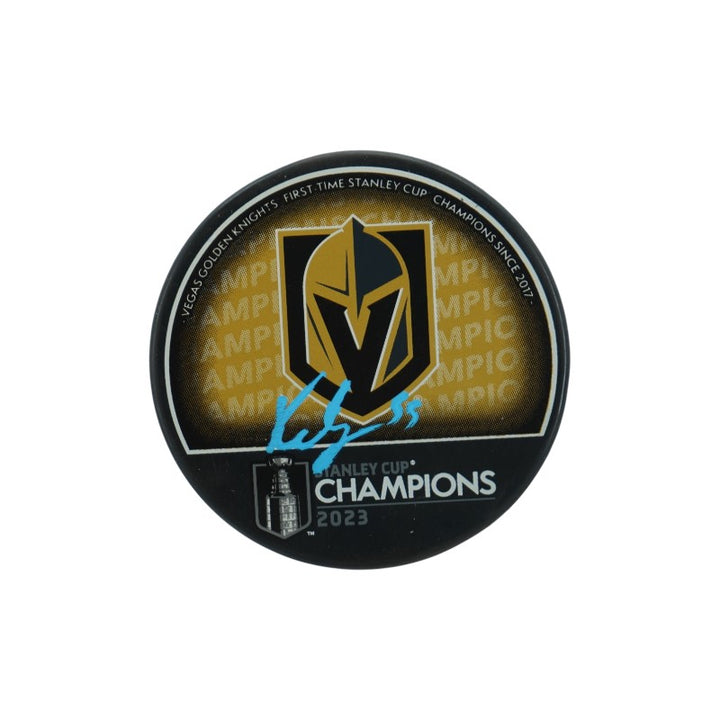 Keegan Kolesar Las Vegas Golden Knights Autographed Stanley Cup Logo Puck Fanatics Auth