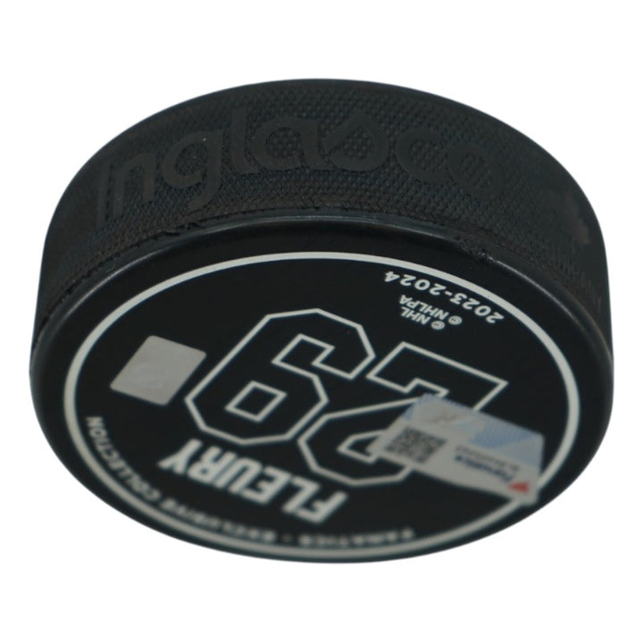 Marc Andre Fleury Minnesota Wild Autographed 2nd All Time Wins Puck LE 83/129 Fanatics Auth
