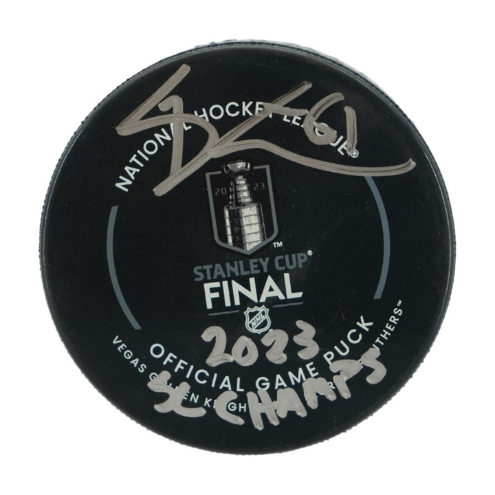 Mark Stone Las Vegas Golden Knights Autographed Inscribed Stanley Cup Final Puck Fanatics Auth