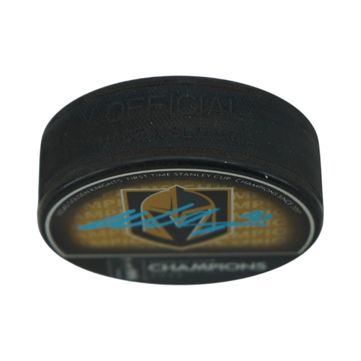 Nicolas Roy Las Vegas Golden Knights Autographed Stanley Cup Logo Puck Fanatics Auth