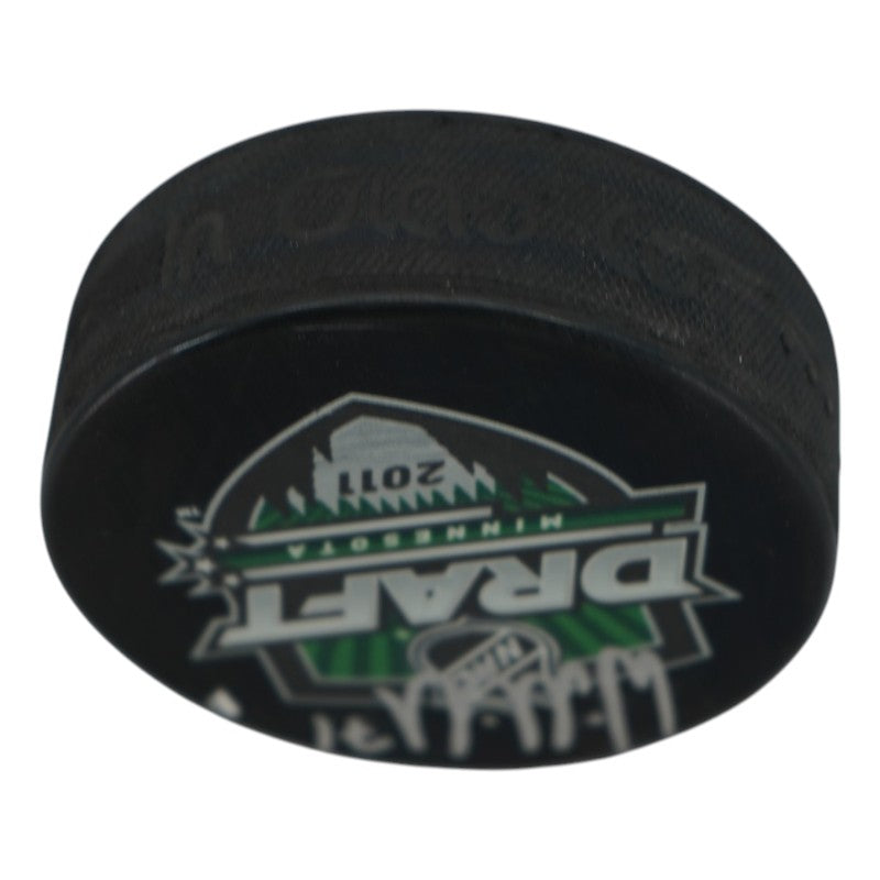 William Karlsson Anaheim Ducks Autographed 2011 Draft Night Logo Puck Fanatics Auth