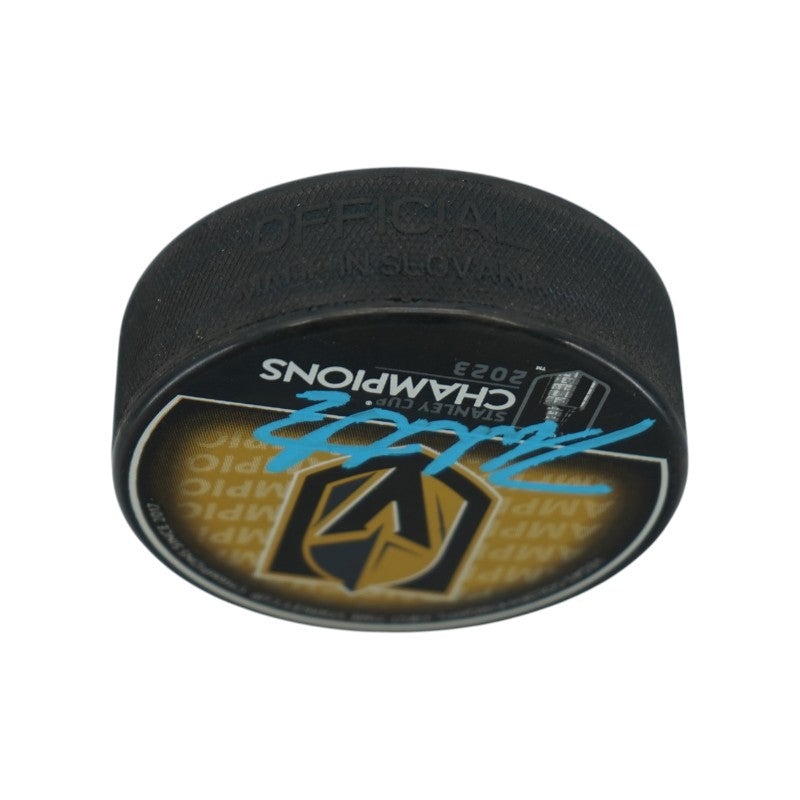 Zach Whitecloud Las Vegas Golden Knights Autographed Stanley Cup Logo Puck Fanatics Auth