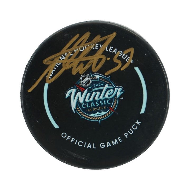 Adin Hill Las Vegas Golden Knights Autographed 2024 Winter Classic Official Game Puck Fanatics Auth