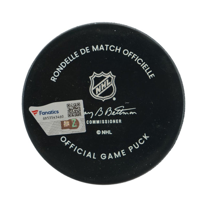 Jonathan Marchessault Las Vegas Golden Knights Autographed Banner Night Official Game Puck Fanatics Auth