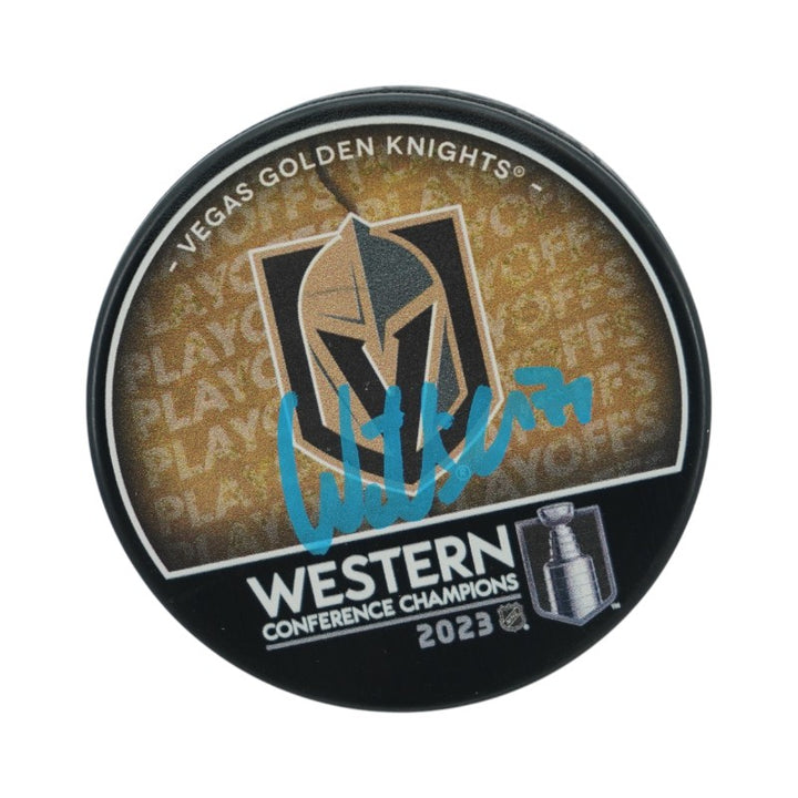 William Karlsson Las Vegas Golden Knights Autographed 2023 Western Conference Champs Puck Fanatics Auth