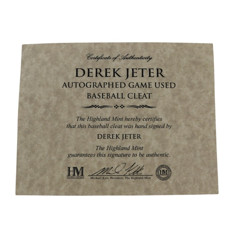 Derek Jeter NY Yankees Autographed Game Used Nike Cleat (MLB/Steiner Holo)