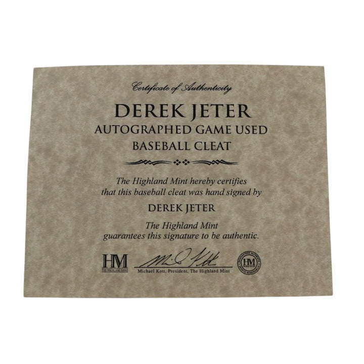 Derek Jeter NY Yankees Autographed Game Used Nike Cleat (MLB/Steiner Holo)