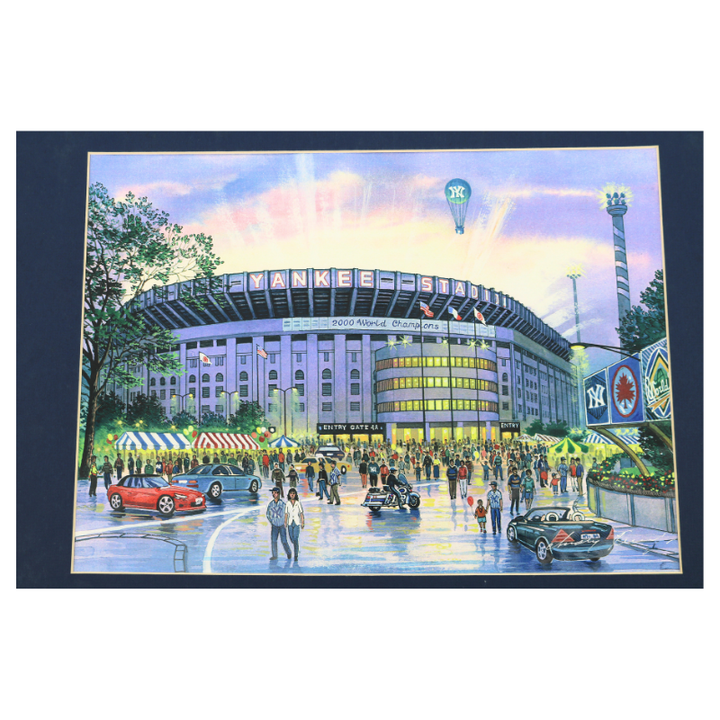 Yankee Stadium Watercolor Fine Art Print Exterior View 10.5x14.5