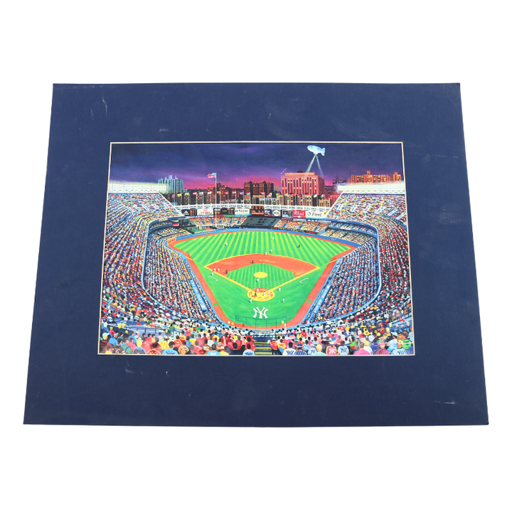 Yankee Stadium Watercolor Fine Art Print Interior View 10.5x14.5