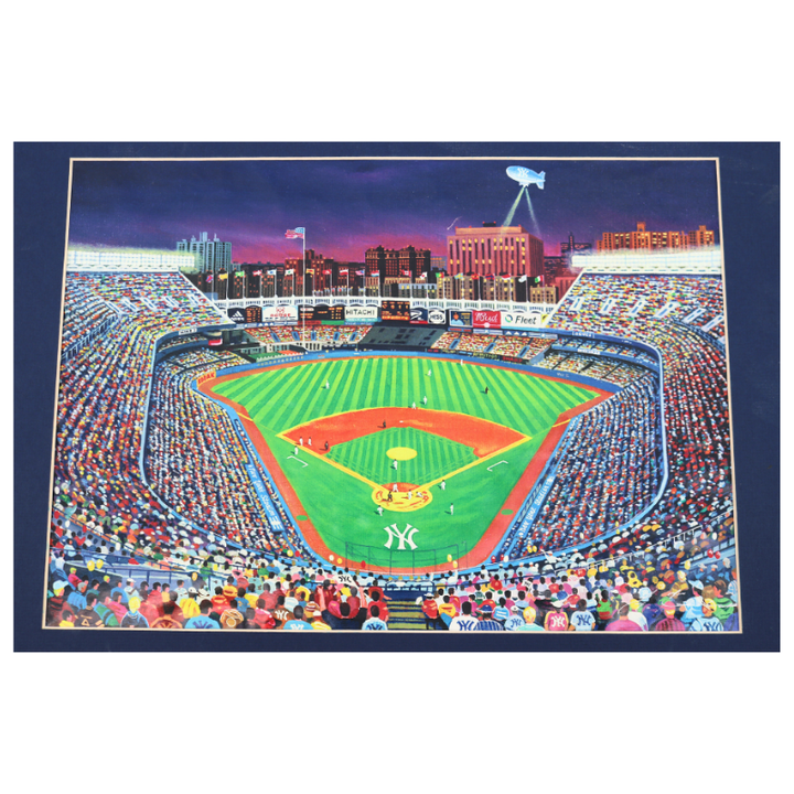 Yankee Stadium Watercolor Fine Art Print Interior View 10.5x14.5
