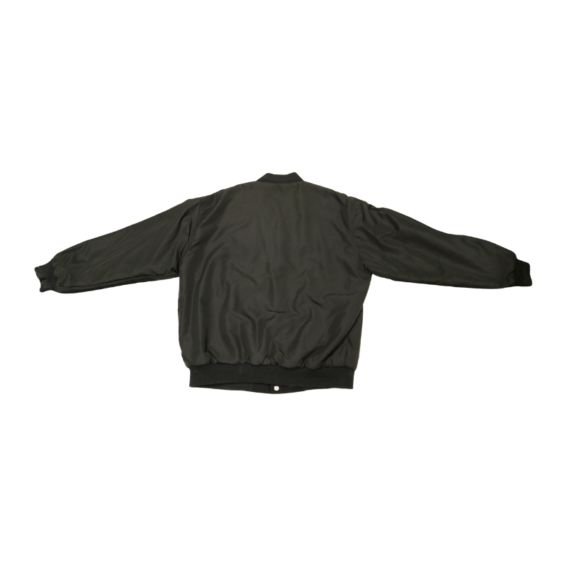 New York Yankees Black Reversible Wool Varsity Jacket Size XL JH Designs
