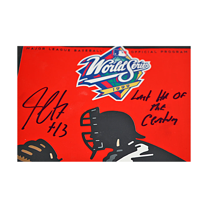 Jim Leyritz Yankees Autographed Inscribed 1999 World Series Program JSA COA