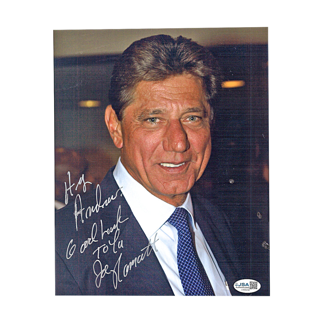Joe Namath New York Jets Autographed Personalized 8x10 Photo JSA COA