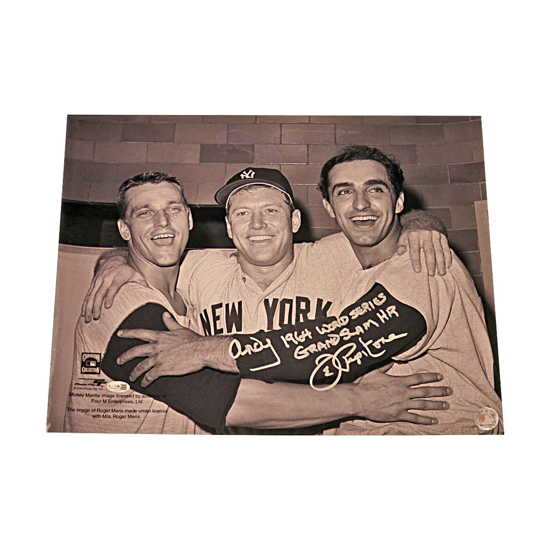 Joe Pepitone New York Yankees Autographed Inscribed 16x20 Photo JSA COA