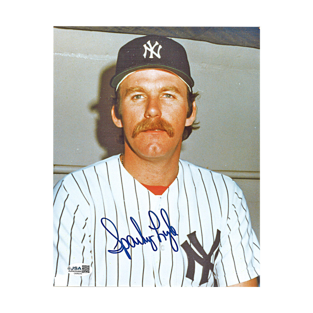 Sparky Lyle New York Yankees Autographed 8x10 Photo JSA COA