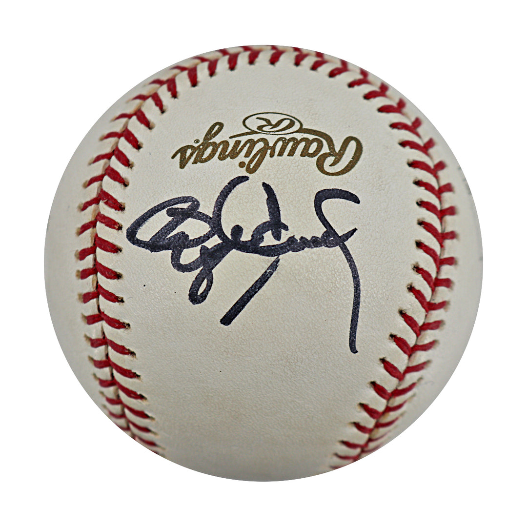 Willie Randolph Roger Clemens Yankees Dual Signed 2000 WS Logo Baseball JSA COA