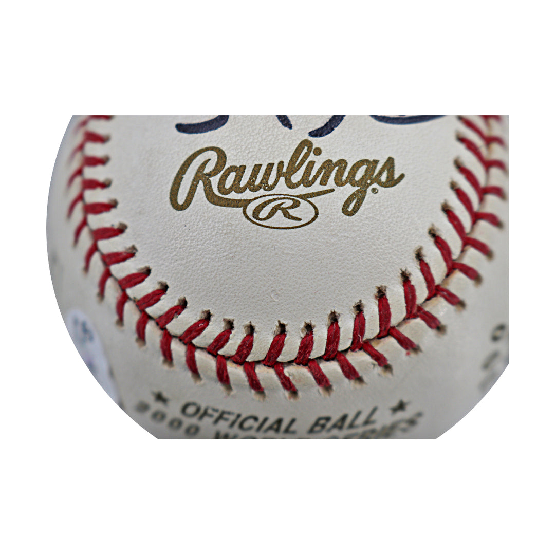 Willie Randolph Roger Clemens Yankees Dual Signed 2000 WS Logo Baseball JSA COA