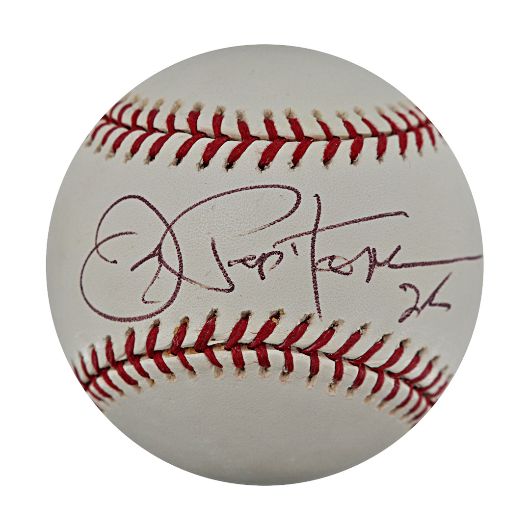 Joe Pepitone Yankees 100th Anniversary Logo Autographed OMLB Baseball JSA COA
