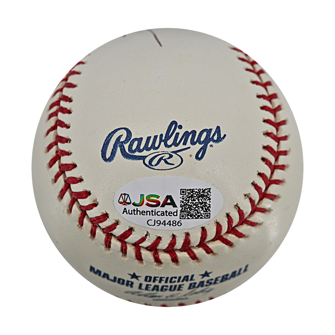 Joe Pepitone Yankees 100th Anniversary Logo Autographed OMLB Baseball JSA COA