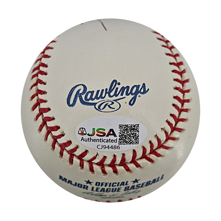 Joe Pepitone Yankees 100th Anniversary Logo Autographed OMLB Baseball JSA COA