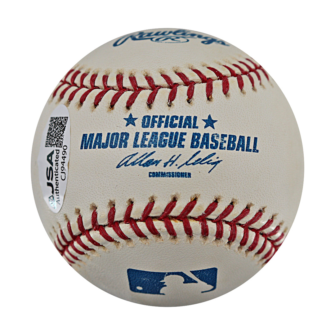 Mookie Wilson New York Mets Autographed OMLB Baseball JSA COA