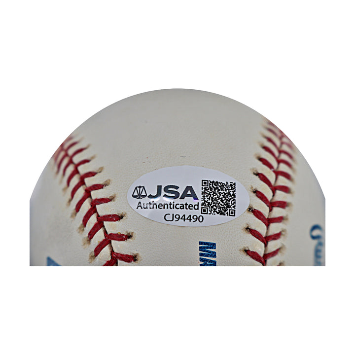 Mookie Wilson New York Mets Autographed OMLB Baseball JSA COA