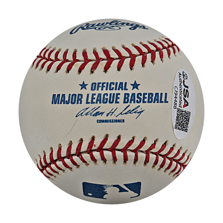 Nolan Ryan Rangers Astros Mets Autographed OMLB Baseball JSA COA