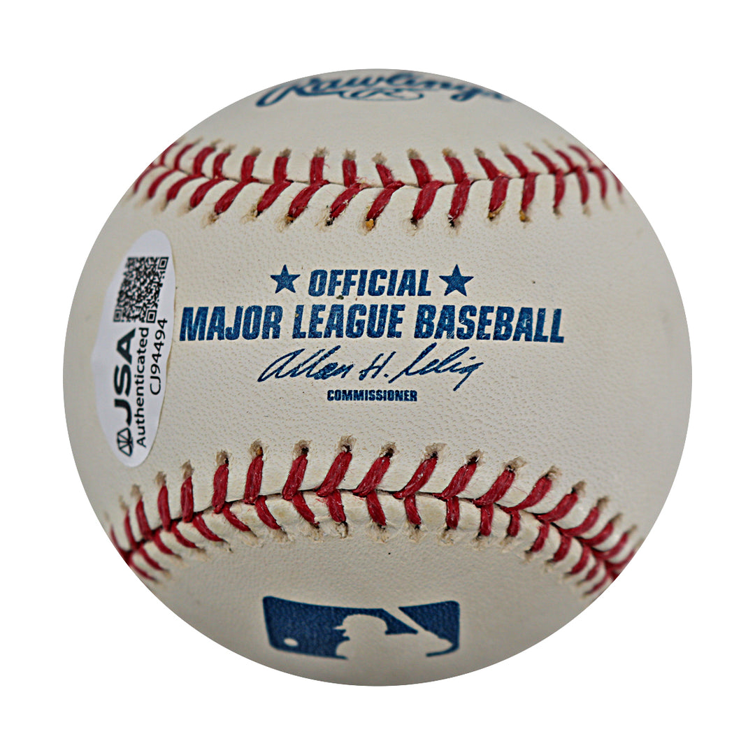 Sparky Lyle New York Yankees Autographed OMLB Baseball JSA COA