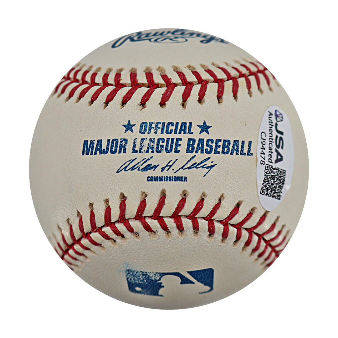 Art Shamsky Mets Reds Autographed OMLB Baseball JSA COA