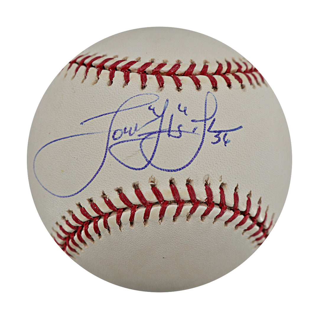 Tom Flash Gordon Royals Yankees Autographed OMLB Baseball JSA COA