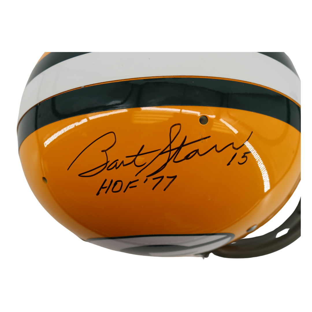 Bart Starr Packers Autographed Signed Inscribed FS TK Suspension Helmet PSA