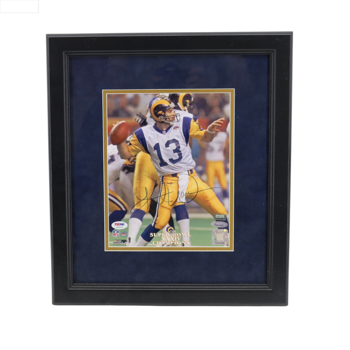 Kurt Warner Los Angeles Rams Autographed Signed 8x10 Framed Photo PSA Tri-Star